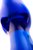 Стеклянная анальная втулка - 17,5 см., цвет синий - Sexus