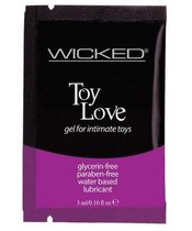 Лубрикант на водной основе для использования с игрушками WICKED Toy Love - 3 мл. - Wicked