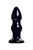 Черная стеклянная вибровтулка - 11 см., цвет черный - Sexus