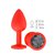 Анальная пробка МиФ - Джага Джага 517-09, со стразом, цвет красный/черный - МиФ
