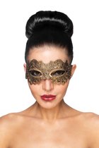 Золотистая карнавальная маска "Антарес", цвет золотой - МиФ