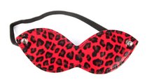 Красная маска на резиночке с леопардовыми пятнышками, цвет красный - Bioritm
