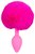 Розовая анальная втулка с меховым хвостиком, цвет розовый - ORION