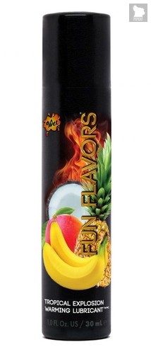Разогревающий лубрикант Fun Flavors 4-in-1 Tropical Explosion с ароматом тропических фруктов - 30 мл. - Wet