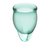 Набор темно-зеленых менструальных чаш Feel confident Menstrual Cup, цвет зеленый - Satisfyer