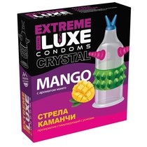 Стимулирующий презерватив "Стрела команчи" с ароматом ванили - 1 шт., цвет прозрачный - LUXLITE