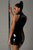 Стильное лаковое платье на молнии Ariana, цвет черный, S-L - Candy girl