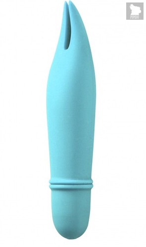 Голубой мини-вибратор Universe Teasing Ears - 12,5 см., цвет голубой - Lola Toys