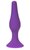 Фиолетовая силиконовая анальная пробка размера L - 12,2 см., цвет фиолетовый - Oyo