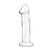 Прозрачный стеклянный фаллоимитатор 6’’ Glass Dildo With Veins & Flat Base - 15,2 см., цвет прозрачный - Gläs