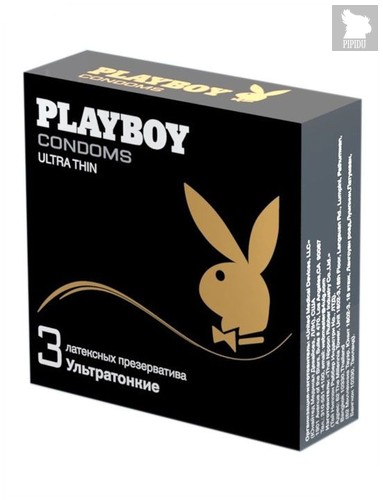 Ультратонкие презервативы Playboy Ultra Thin - 3 шт. - Playboy Condoms