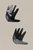 Чёрные пэстисы Hands в форме ладошек с пайетками, цвет черный - Waname