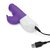 Фиолетовый перезаряжаемый вибратор с клиторальным стимулятором - 25 см., цвет фиолетовый - Rabbit Essentials