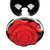Серебристая анальная пробка с розой Red Rose Butt Plug - 8 см., цвет серебряный - XR Brands