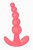 Розовая анальная пробка Bubbles Anal Plug - 11,5 см, цвет розовый - Lola Toys