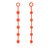 Набор оранжевых анальных цепочек Posh Silicone O Beads, цвет оранжевый - California Exotic Novelties