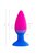 Сине-розовая анальная втулка Reed - 10 см., цвет розовый/синий - Toyfa