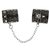 Стильные широкие наручники на тонкой сцепке, цвет серебряный/черный - Obsessive
