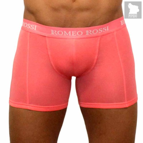 Трусы мужские боксеры удлиненные коралловые, цвет красный - Romeo Rossi