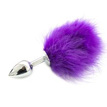 Анальная пробка Metal Bunny - Purple, цвет серебряный - Luxurious Tail