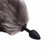 Силиконовая анальная пробка с длинным черным хвостом Серебристая лиса, цвет черный - 4sexdreaM