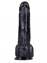 Черный фаллоимитатор-реалистик на присоске №1 - 19 см., цвет черный - МиФ