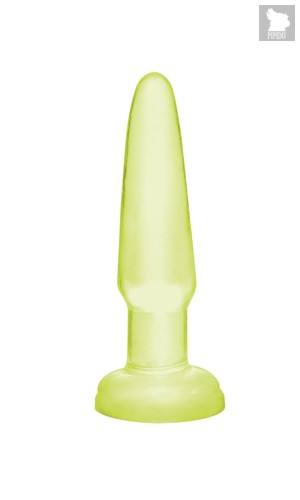 Анальная пробка Basix Rubber Works Beginner's Butt Plug, цвет желтый - Pipedream