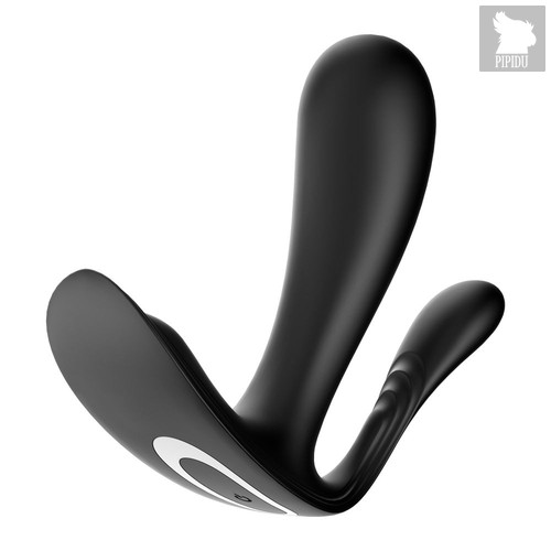 Черный анально-вагинальный вибромассажер Top Secret+, цвет черный - Satisfyer