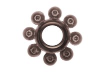 Чёрное эрекционное кольцо Rings Bubbles, цвет черный - Lola Toys