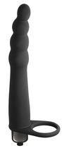 Черная вибронасадка для двойного проникновения Bramble - 16,5 см., цвет черный - Lola Toys