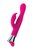 Розовый вибратор с клиторальным стимулятором и гибкой головкой LOLY - 21,6 см., цвет розовый - Jos