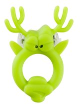Вибронасадка Beasty Toys Rockin Reindeer в форме оленя, цвет зеленый - HOT