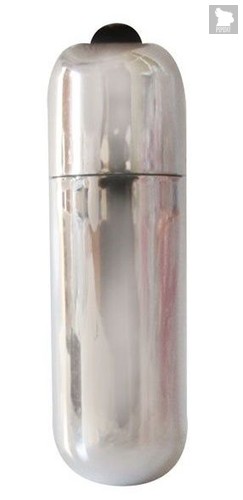Серебристая вибропуля Erowoman-Eroman - 5,5 см., цвет серебряный - Bior toys