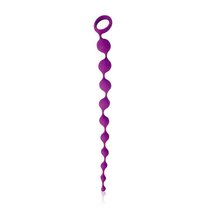 Фиолетовая фигурная анальная цепочка Cosmo - 32 см., цвет фиолетовый - Bioritm