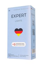 Ультратонкие презервативы EXPERT Lights - 12 шт.(+3 в подарок) - expert