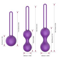 Набор из трех фиолетовых вагинальных шариков Erokay, цвет фиолетовый - Eroplant