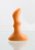 Оранжевый анальный стимулятор Small ripple plug flash - 10 см, цвет телесный - Lola Toys