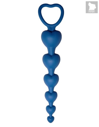 Синяя анальная цепочка Love Beam - 19 см, цвет синий - Le Frivole