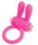Розовое эрекционное виброкольцо A-toys с ушками, цвет розовый - Toyfa