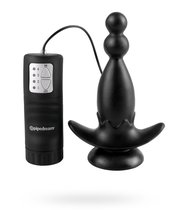 Анальный плаг Vibrating Anal Anchor с вибрацией, цвет черный - Pipedream