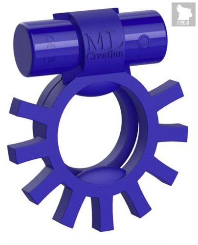 Синее перезаряжаемое эрекционное виброкольцо Super Ring, цвет синий - ML Creation