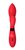 Красный вибратор Gina с клиторальным отростком - 20 см, цвет красный - indeep