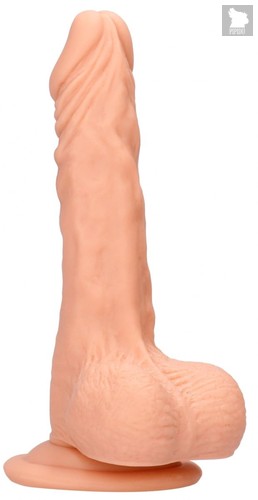 Телесный фаллоимитатор Realistic Dildo With Balls - 17 см., цвет телесный - Shots Media