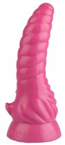 Розовая рельефная винтообразная анальная втулка - 20,5 см., цвет розовый - МиФ