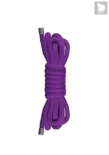 Фиолетовая нейлоновая веревка для бондажа Japanese Mini - 1,5 м., цвет фиолетовый - Shots Media