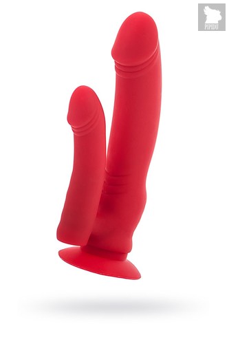 Вибратор Toyfa Black & Red Double Penetrating Vibrator для двойного проникновения, цвет красный - Toyfa