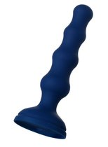 Синяя анальная вибровтулка OPlay Wave с пультом ДУ - 15,5 см., цвет синий - Toyfa
