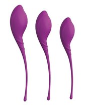 Набор из 3 фиолетовых вагинальных шариков PLEASURE BALLS & EGGS KEGEL EXERCISE SET, цвет фиолетовый - Dream toys