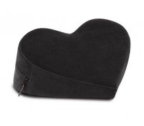 Черная вельветовая подушка для любви Liberator Retail Heart Wedge, цвет черный - Liberator
