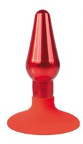 Красная конусовидная анальная пробка - 9 см., цвет красный - Bioritm